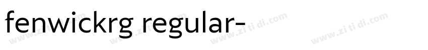 fenwickrg regular字体转换
